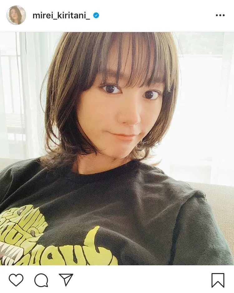 ※桐谷美玲オフィシャルInstagram(mirei_kiritani_)のスクリーンショット