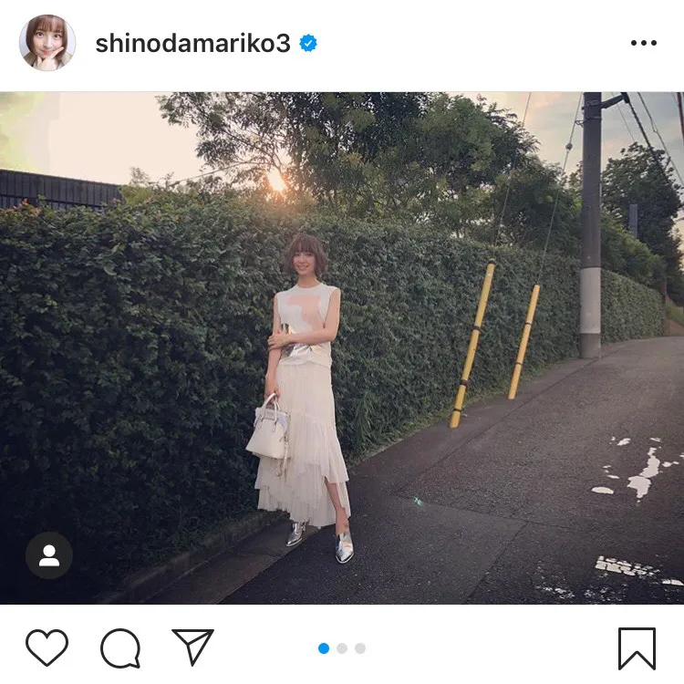 ※篠田麻里子オフィシャルInstagram(shinodamariko3)のスクリーンショット