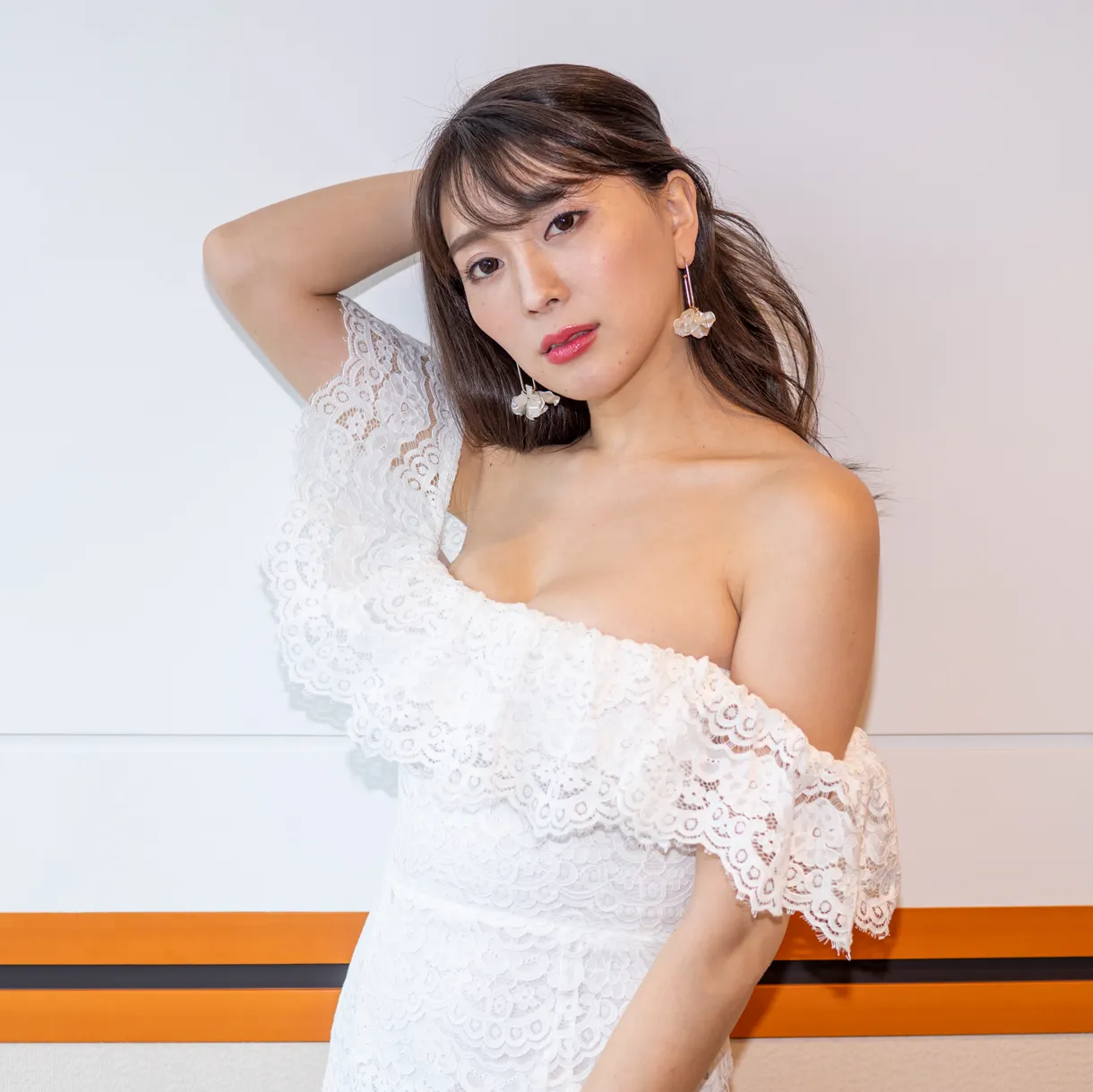 取材に応じたグラビアアイドル森咲智美