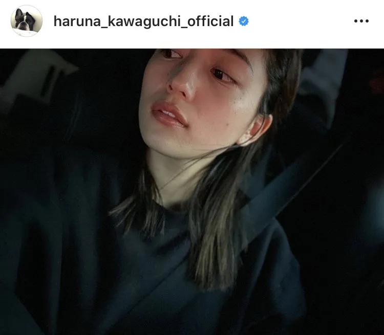 ※川口春奈公式Instagram(haruna_kawaguchi_official)のスクリーンショット