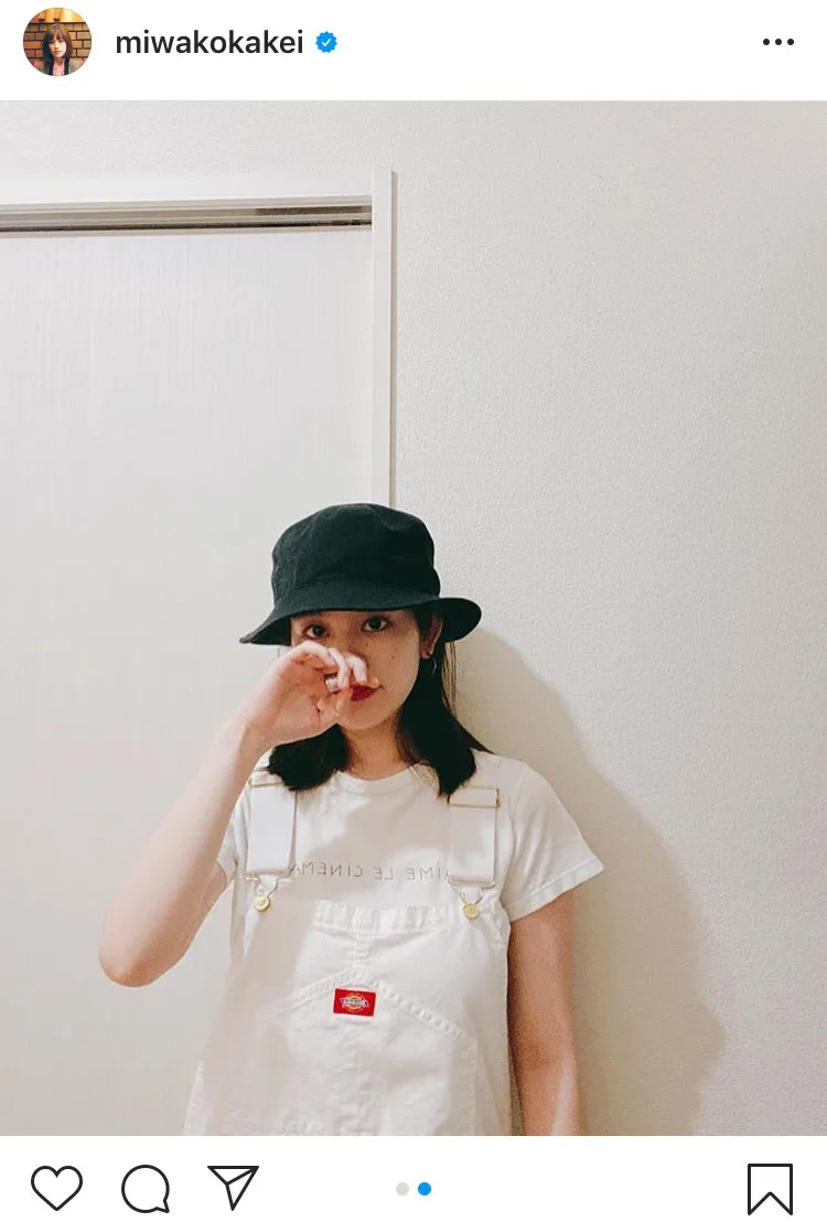 ※筧美和子オフィシャルInstagram(miwakokakei)のスクリーンショット