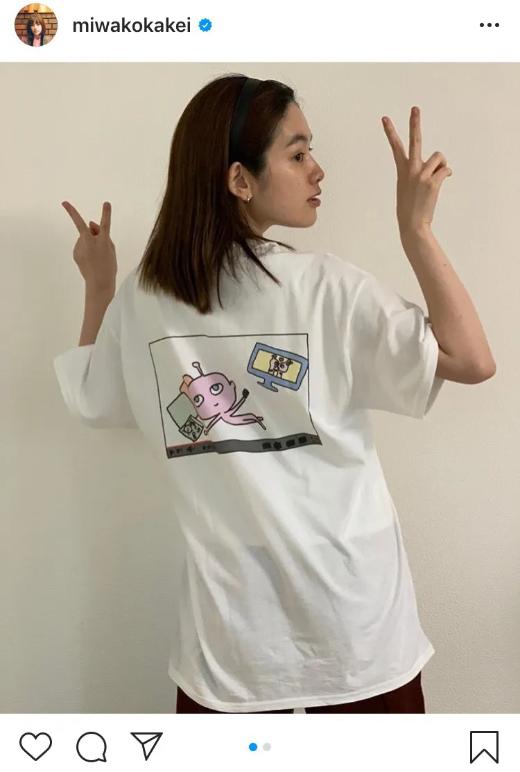 ※筧美和子オフィシャルInstagram(miwakokakei)のスクリーンショット