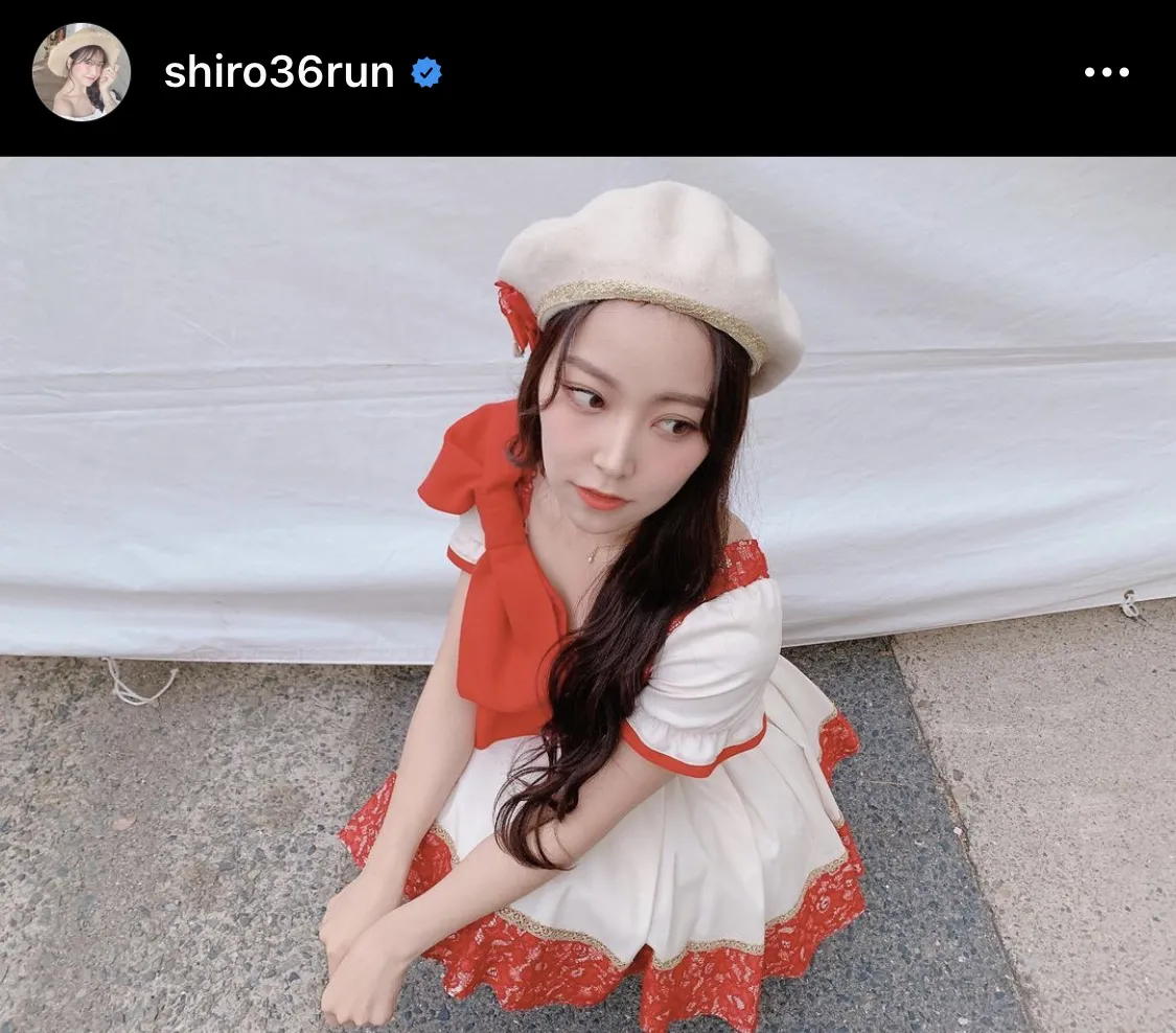 ※白間美瑠(shiro36run)公式Instagramのスクリーンショット