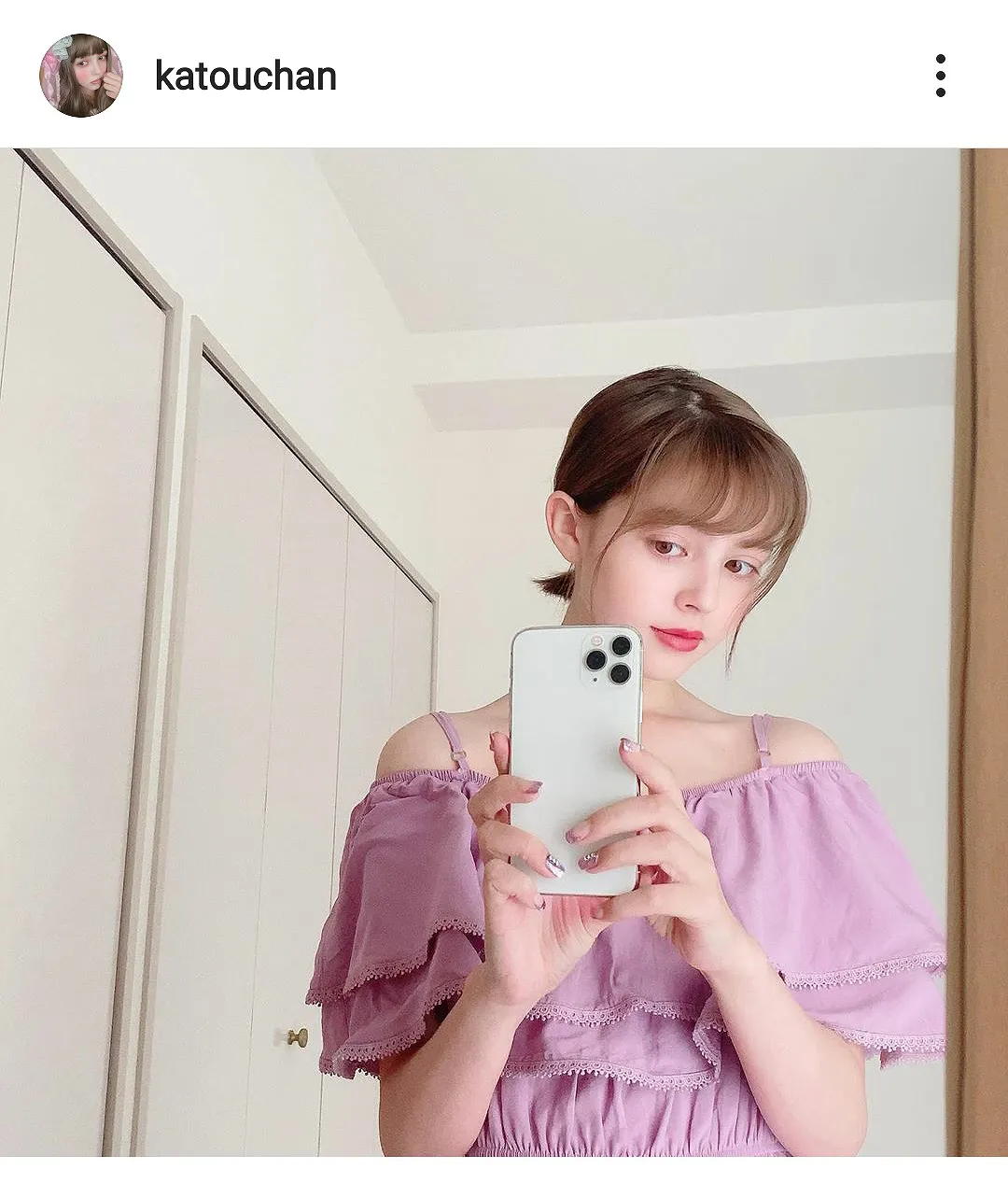 ※画像は加藤ナナ(katouchan)公式Instagramのスクリーンショット