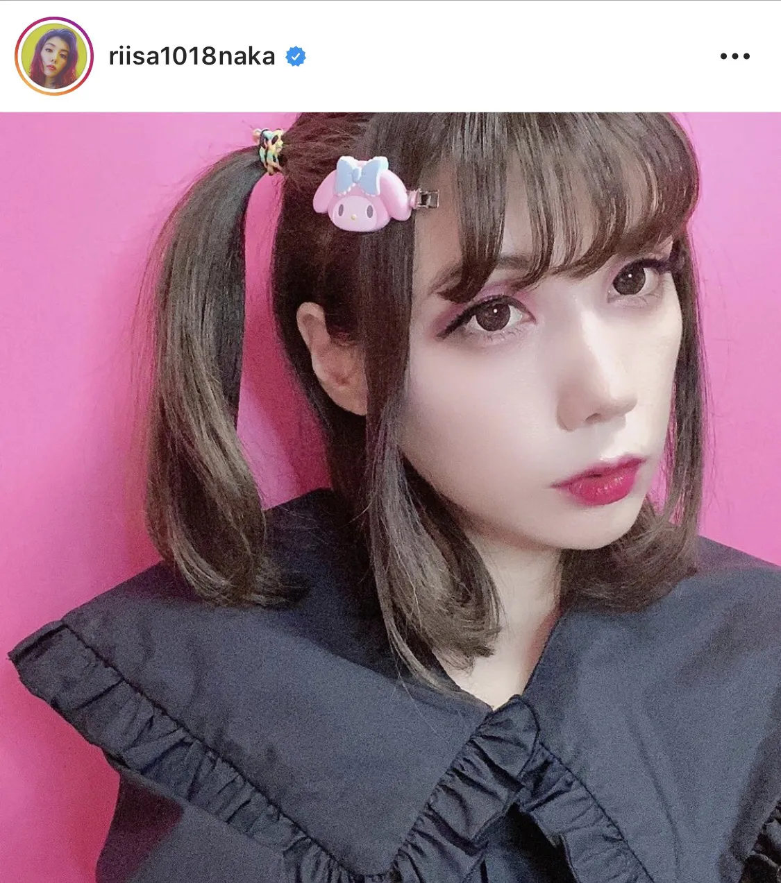 ※仲里依紗オフィシャルInstagram(riisa1018naka)のスクリーンショット