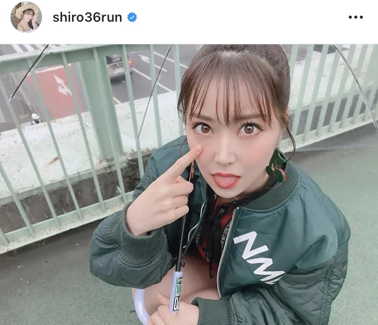 ※白間美瑠オフィシャルInstagram(shiro36run)のスクリーンショット