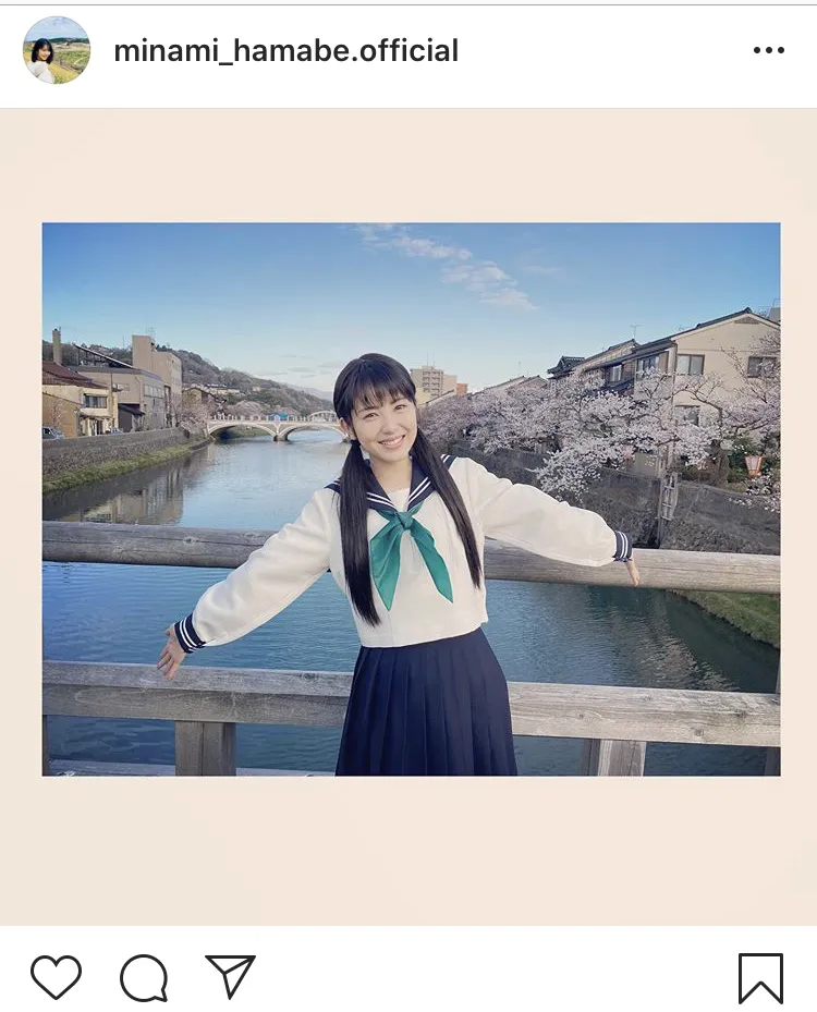 ※画像は浜辺美波(minami_hamabe.official)公式Instagramのスクリーンショット