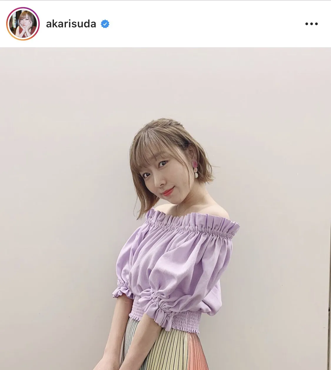 ※須田亜香里オフィシャルInstagram(akarisuda)のスクリーンショット