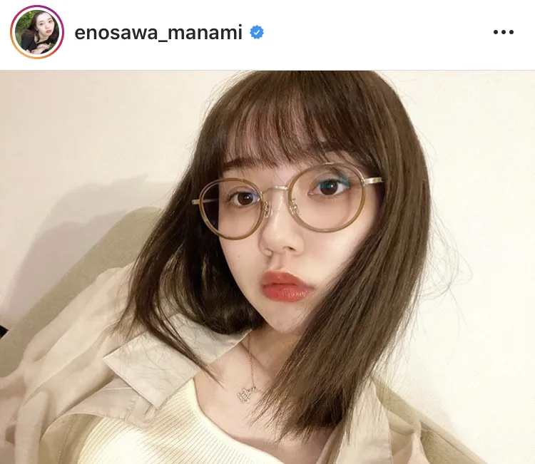 ※江野沢愛美オフィシャルInstagram(enosawa_manami)のスクリーンショット