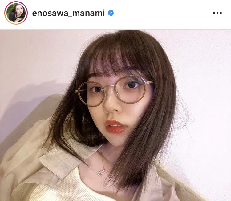 ※江野沢愛美オフィシャルInstagram(enosawa_manami)のスクリーンショット