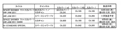 【写真】「AIR JAM 2011」の予習番組やHi-STANDARDの特集番組の放送スケジュールはこちら！