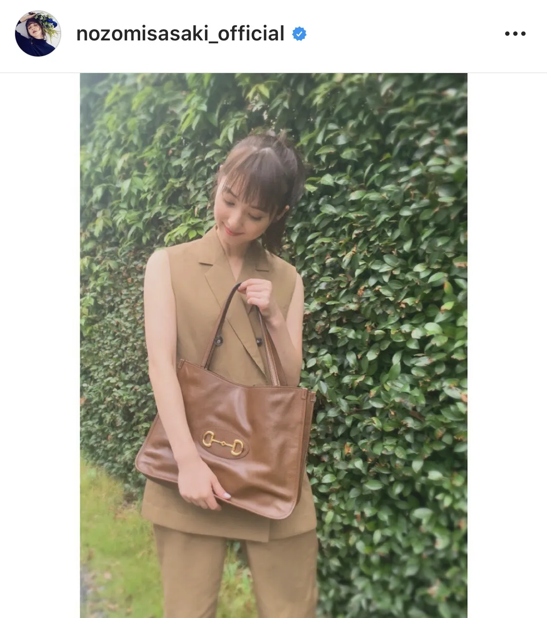 ※佐々木希公式Instagram(nozomisasaki_official)より