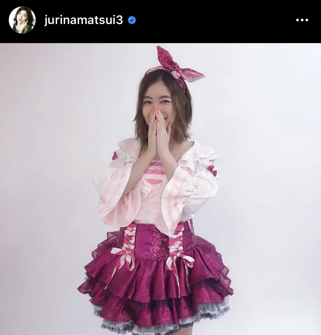 ※松井珠理奈公式Instagram(jurinamatsui3)より