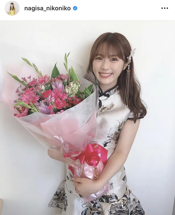 画像 Nmb48渋谷凪咲 誕生日プレゼントのピンクの花束にファン みんなに愛されてるね 2 11 Webザテレビジョン