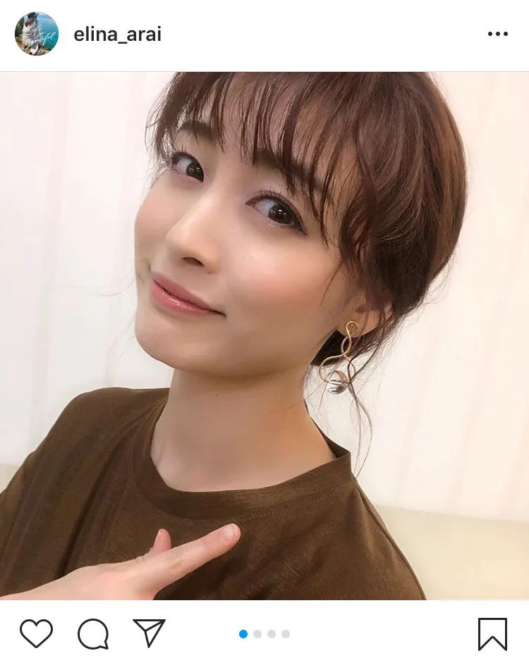 ※新井恵理那オフィシャルInstagram(elina_arai)のスクリーンショット