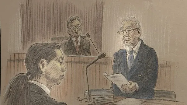 2020年2月、法廷で植松死刑囚に被告人質問をする剛志さんの様子