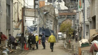 震災前は数々の飲食店が立ち並ぶ市内随一の商店街だったという気仙沼の商店街