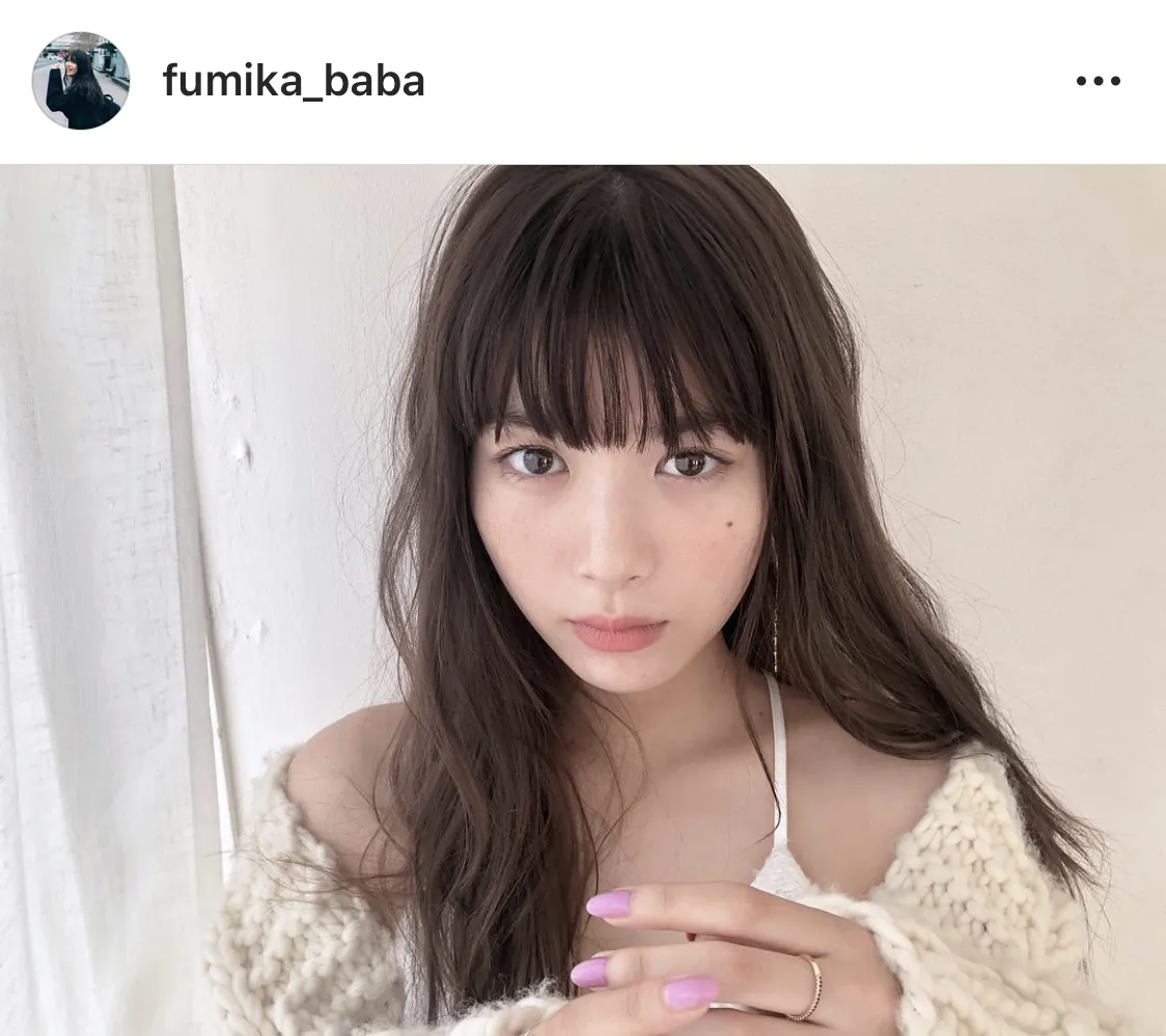 ※馬場ふみか公式Instagram(fumika_baba)のスクリーンショット