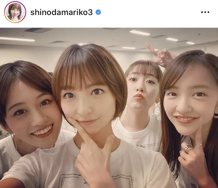 ※篠田麻里子公式Instagram(shinodamariko3)のスクリーンショット