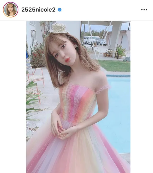 ※画像は藤田ニコル公式Instagram(2525nicole2)のスクリーンショット