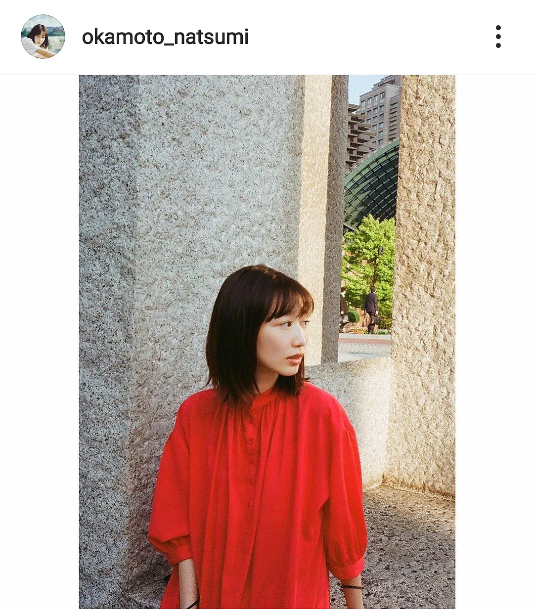 ※画像は岡本夏美(okamoto_natsumi)公式Instagramのスクリーンショット