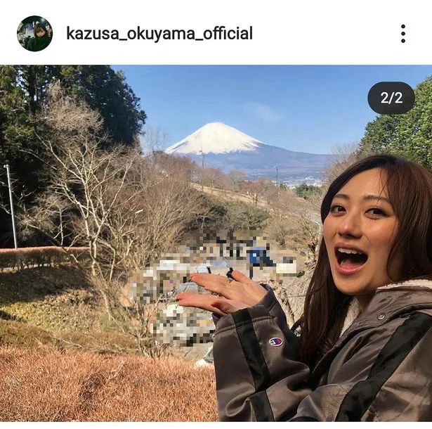 ※画像は奥山かずさ(kazusa_okuyama_official)公式Instagramのスクリーンショット