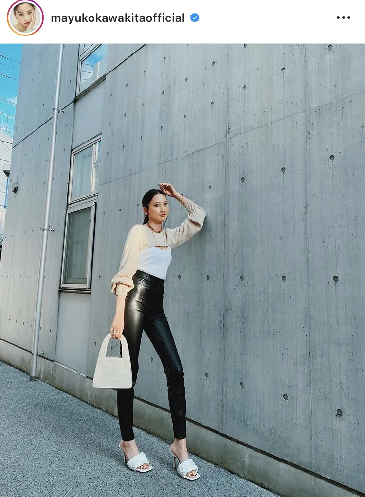 画像・写真 河北麻友子、超絶短い！“胸上”ニットに反響殺到「脱ぎかけ