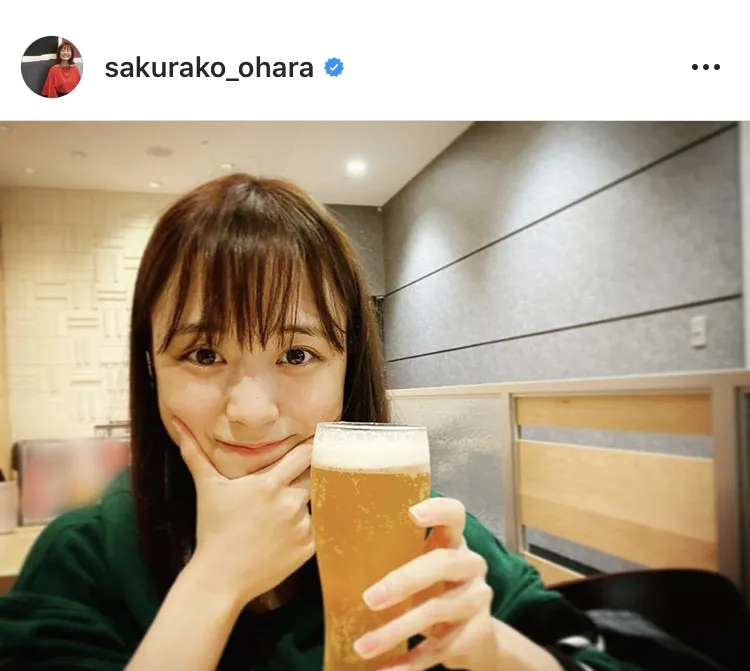 ※大原櫻子公式Instagram(sakurako_ohara)のスクリーンショット