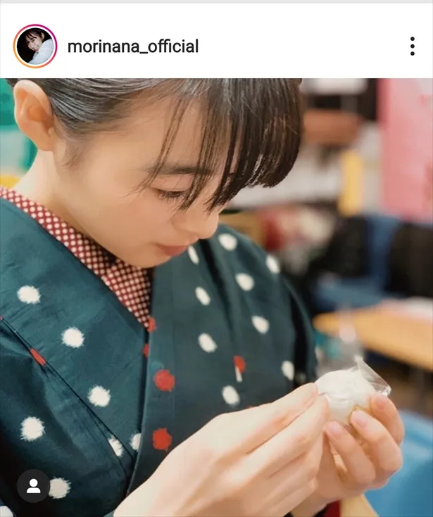 ※森七菜オフィシャルInstagram(morinana_official)より