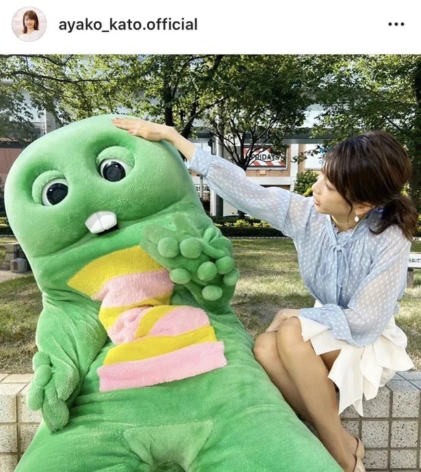 加藤綾子 榎並アナ ガチャピン 3shotに嫉妬の声続々 ガチャピンになりたい うらやましい 画像10 11 芸能ニュースならザテレビジョン