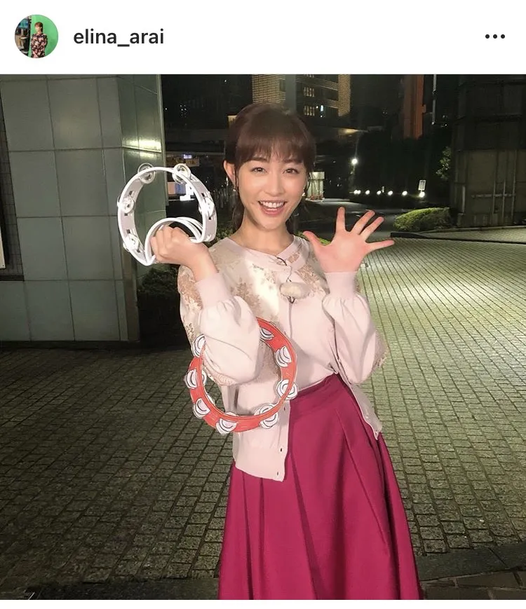 ※新井恵理那オフィシャルInstagram(elina_arai)のスクリーンショット