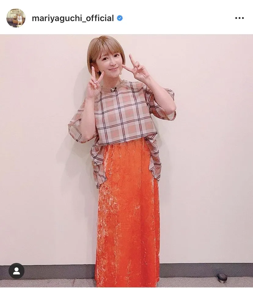 ※矢口真里公式Instagram(mariyaguchi_official)より
