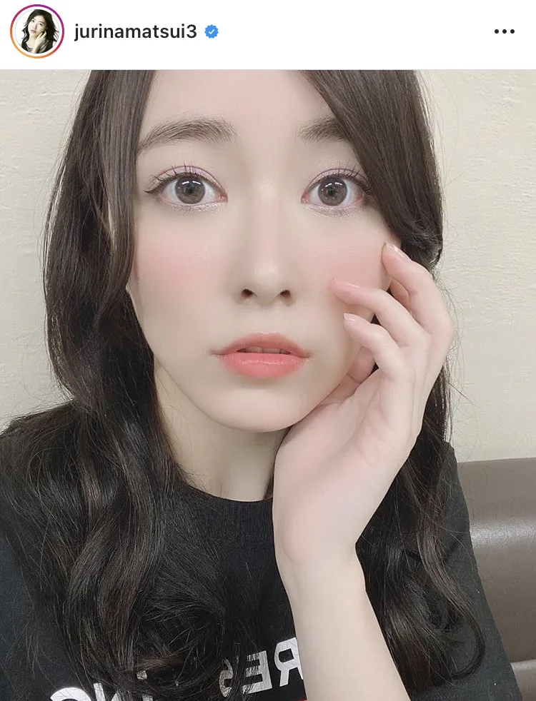 ※松井珠理奈オフィシャルInstagram(jurinamatsui3)のスクリーンショット