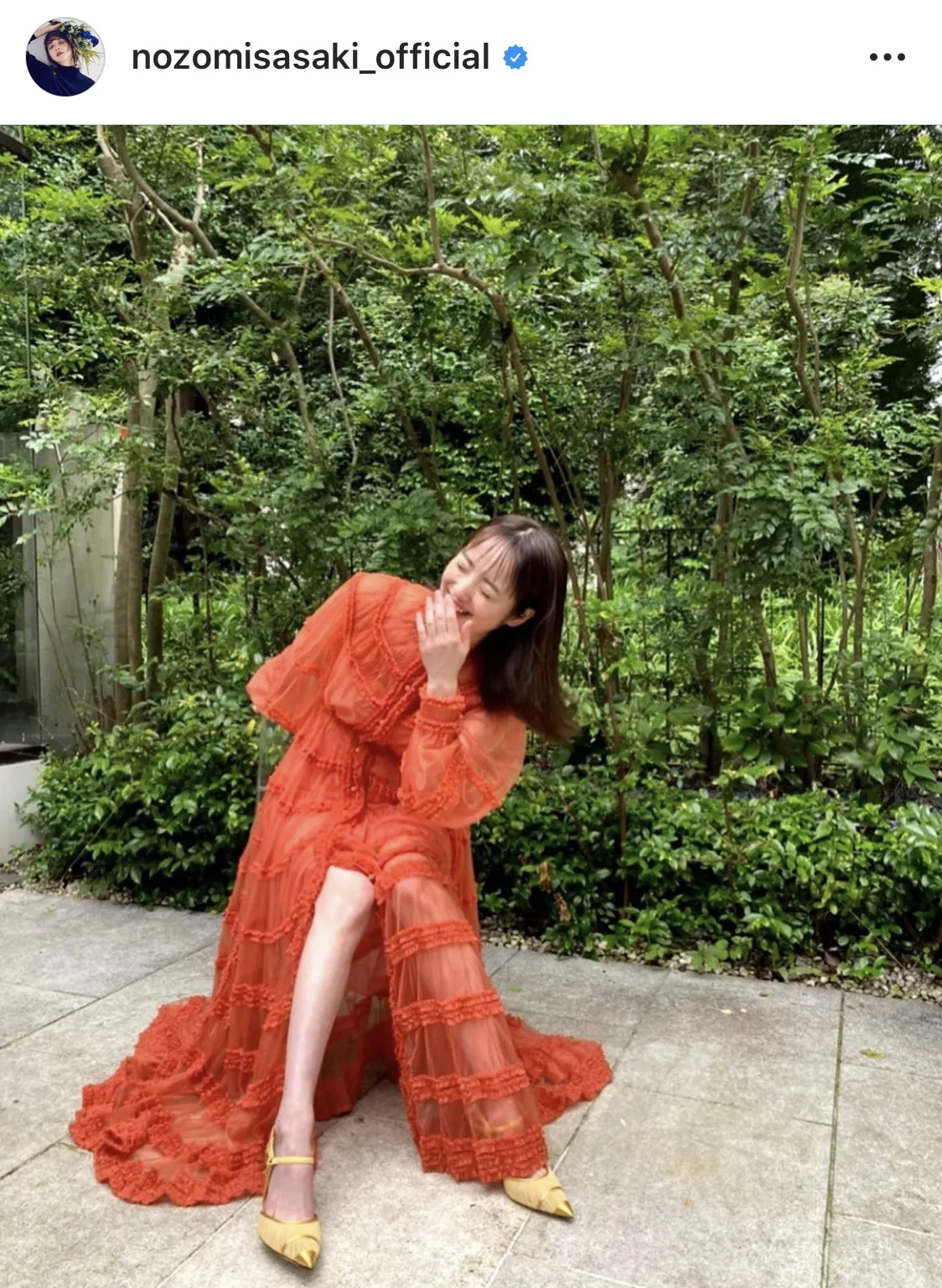 ※画像は佐々木希公式Instagram(nozomisasaki_official)のスクリーンショット