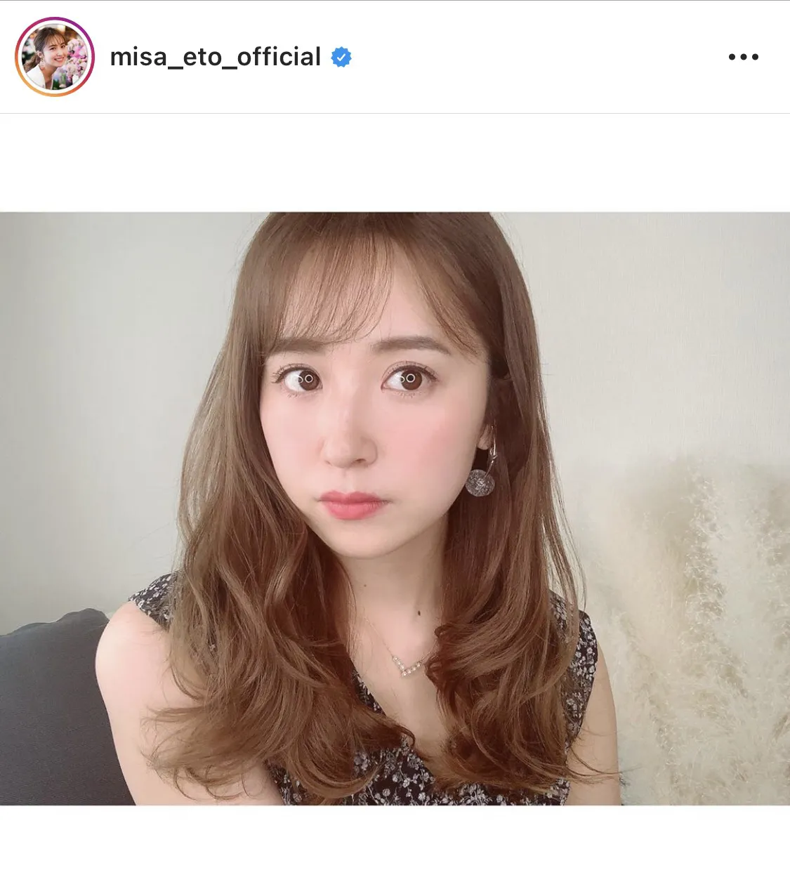 ※衛藤美彩公式Instagram(misa_eto_official)のスクリーンショット