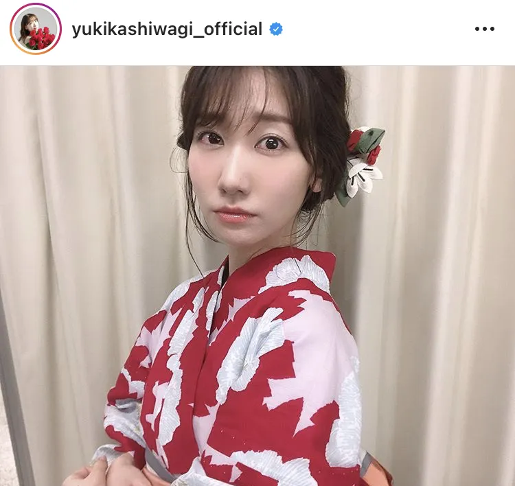 ※柏木由紀オフィシャルInstagram(yukikashiwagi_official)のスクリーンショット