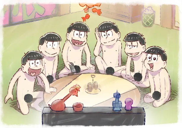 【写真を見る】6つ子が「おそ松さん」第3期を文字通り“全裸待機”！