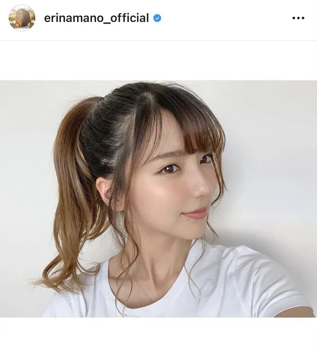 ※真野恵里菜公式Instagram(erinamano_official)のスクリーンショット