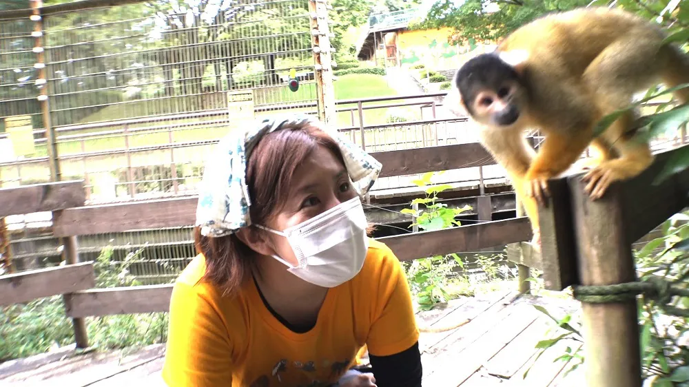 【写真を見る】“世界屈指のサル類専門動物園”で働く田中さん。サルたちへの愛情と熱意を映し出す