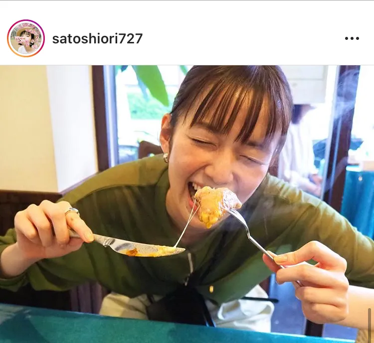 ※佐藤栞里公式Instagram(satoshiori727)のスクリーンショット