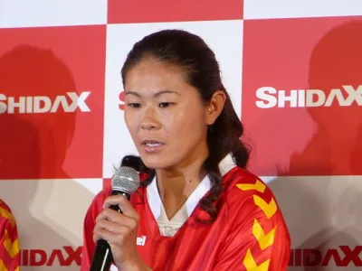 澤選手は、優勝できたのは皆さんのサポートがあったからだと語る