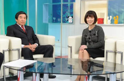 テレビ朝日代表取締役社長・早河洋氏と野際陽子（写真左から）