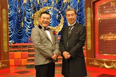 司会のアンタッチャブル・山崎弘也、高田純次（写真左から）