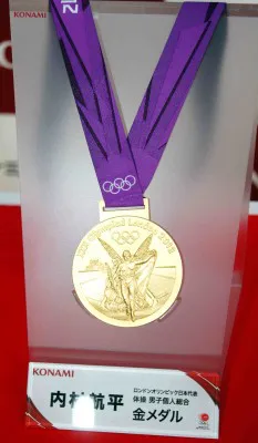 内村航平選手が獲得したロンドンオリンピック　体操男子個人総合の金メダル