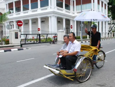 トライショーという観光用三輪車で世界遺産の街・ジョージタウンをぷらぷら