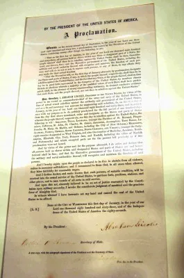 歴史的文書「奴隷解放宣言」