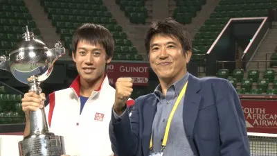 とんねるず・石橋貴明が、プロテニスプレーヤーの錦織圭選手に密着し、強さの秘密に迫る