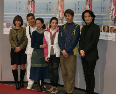 NHKでの脚本執筆は本作が初となる渡辺千穂氏(左)と、音楽を担当し、ドラマ出演も果たした溝口肇氏(右)も含めて