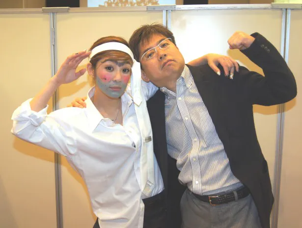 初音のおっさん(初音みのり)と小林岳夫プロデューサー(写真左から)