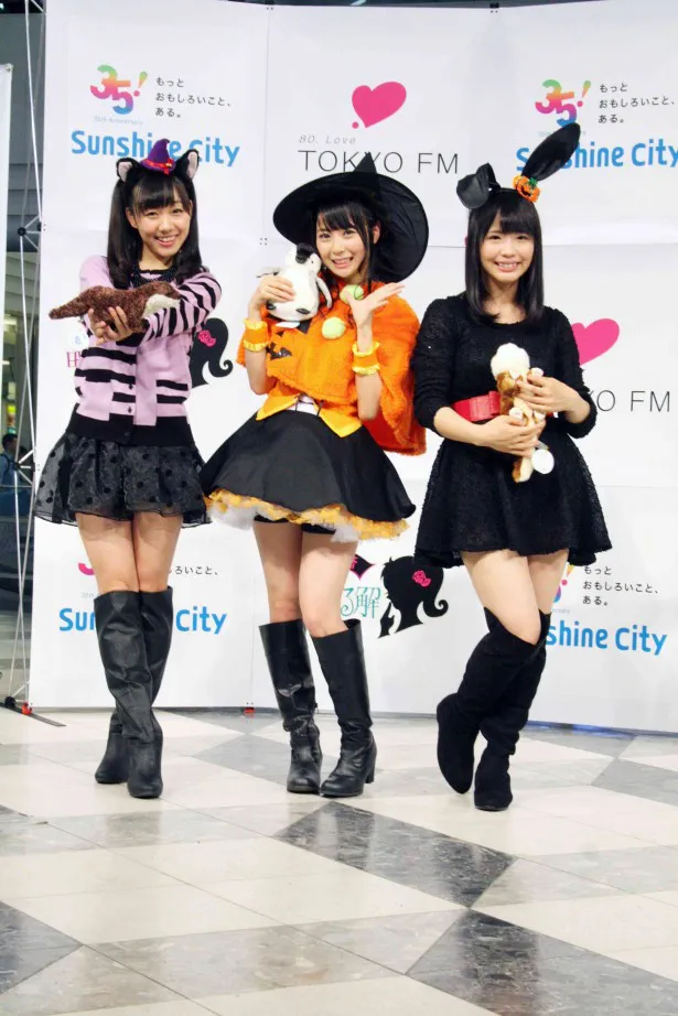 TOKYO FMのラジオ番組「高柳明音(SKE48)の暗黙の了解―」の公開録音に（写真左から)SKE48・須田亜香里、高柳明音、松村香織が参加！